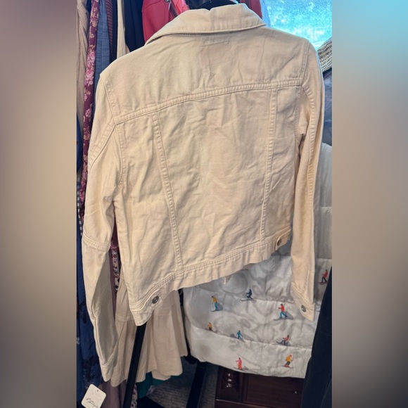 NWT Free People We the Free Rumors Denim Jacket - Ecru Ivory cream - small - Picture 8 of 10